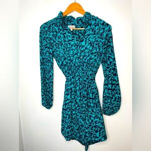 LOFT Long Sleeve Button Down Dress